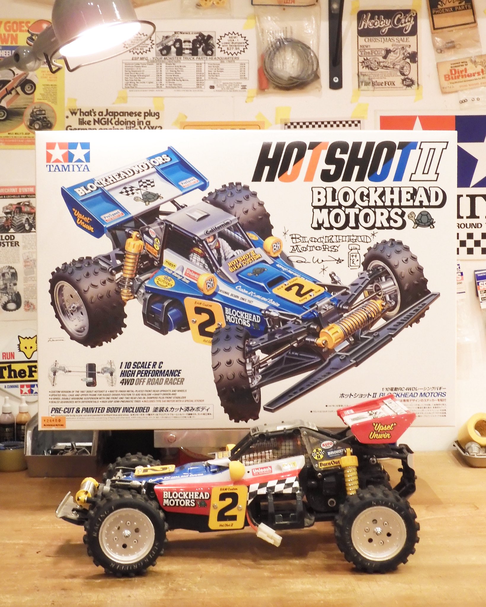 HOTSHOT Ⅱ BLOCKHEADMOTORS サイン入り タミヤ 1/10 RCカー ホットショットII BLOCKHEAD MOTORS