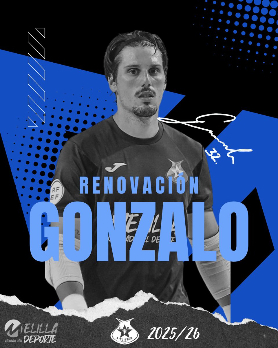 ✍️🏽 RENOVACIÓN ✍️🏽

La portería está mas que bien cubierta, siendo el nuestro el tercer equipo que menos goles encajó en liga, por lo que una de las prioridades ha sido no tocar lo que funciona.
<a href="/ph_gonza/">GONZALO.</a> seguirá echando el candado en línea de meta.