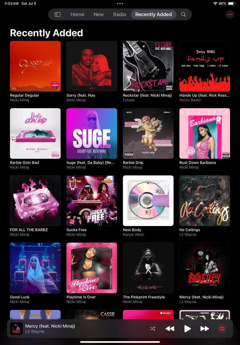 PRETTIBARBLUI's tweet image. Apple Music eating bad rnnnnn