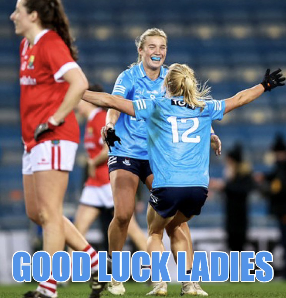 Good luck to Ladies will take on Cork in the All Ireland Quarter-Final this afternoon. Throw-in is at 1.15pm in Parnell Park.  #COYBIB 💙