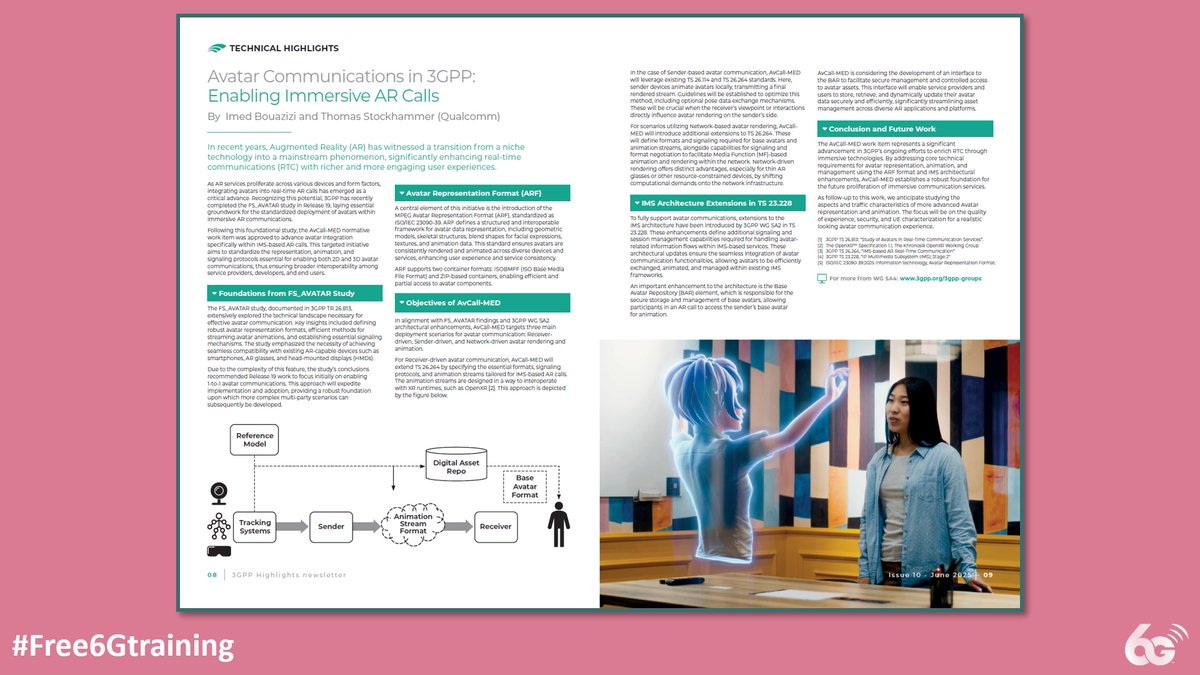 6Gtraining's tweet photo. Free 6G Training: 3GPP Highlights Issue 10 showcases the momentum building toward 6G - https://t.co/C8X5vFLmeC

#Free6Gtraining #6G #5G #B5G #5GAdvanced #3G4G5G #3GPP #3GPPHighlights #Magazine #Issue10 #Rel18 #Rel19 #Rel20 #Research #Networks #Standards https://t.co/5ZMbStMcX8