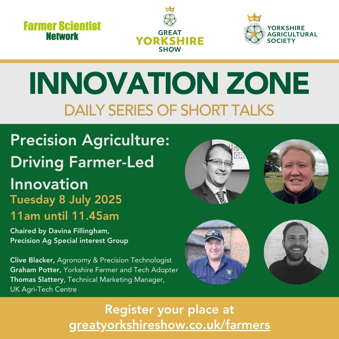 YorksAgSoc's tweet image. Heading to @greatyorkshow next week?
The Innovation Zone, hosted by @FarmerScientist, is back! Incorporating the GYS Innovation Awards, a daily series of talks and a showcase of the latest tech and research shaping the industry.
Here's all the details 🔽
yas.co.uk/gys-innovation…