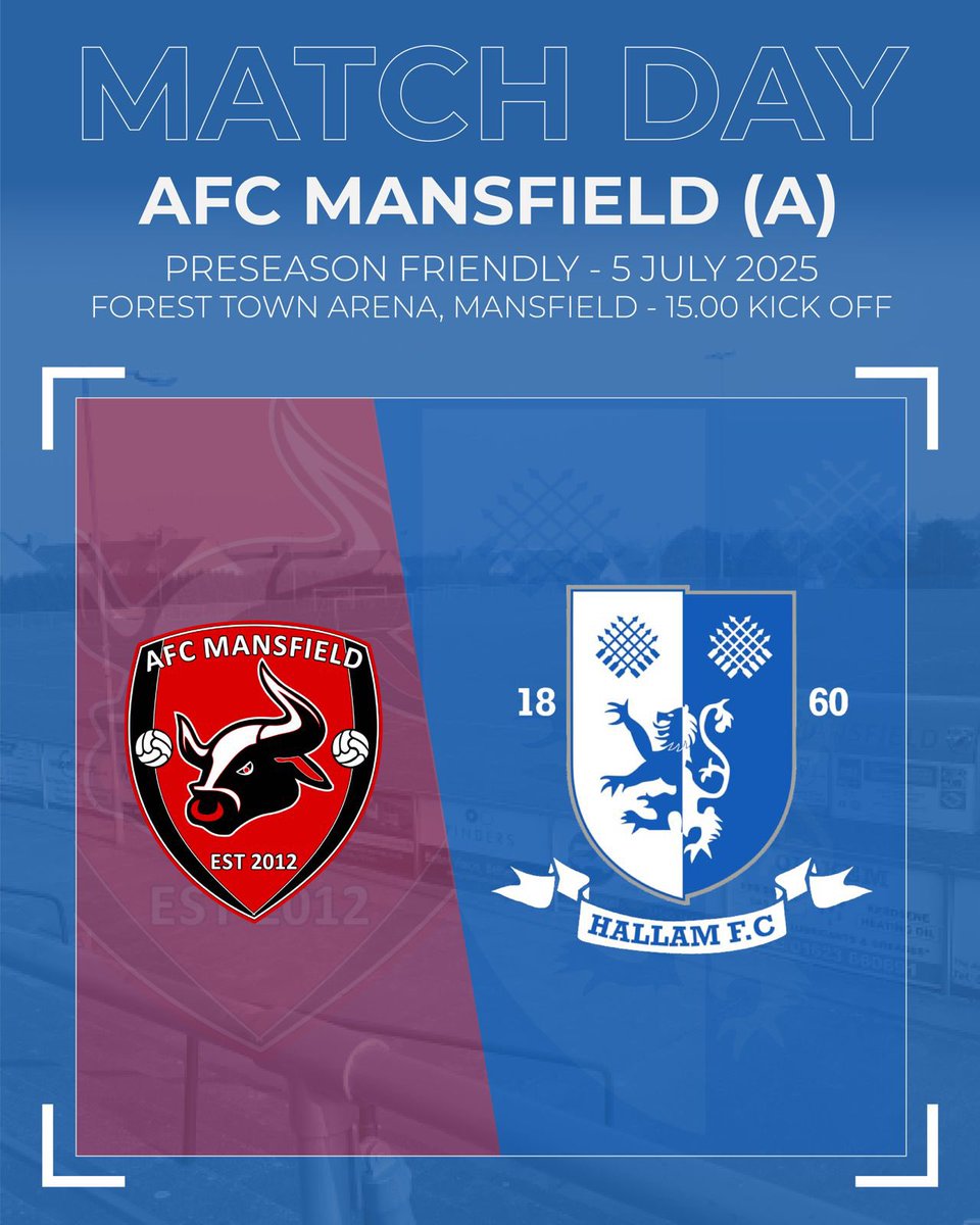 Hallam FC (@hallamfc1860) on Twitter photo MATCHDAY
Pre-Season game No. 2 for The Countrymen today as we make the journey across to <a href="/AFCMansfield/">AFC Mansfield</a> this afternoon.
Your support will be greatly appreciated!
#HallamFC MATCHDAY
Pre-Season game No. 2 for The Countrymen today as we make the journey across to <a href="/AFCMansfield/">AFC Mansfield</a> this afternoon.
Your support will be greatly appreciated!
#HallamFC