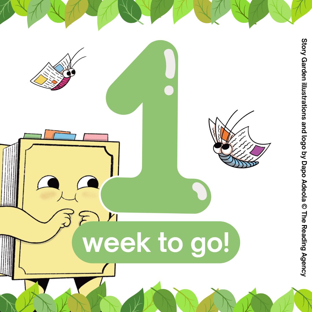 There are just 7 days to go until you can get involved with this year’s Summer Reading Challenge. 

This year’s theme is Story Garden, it’s all about adventures in nature and exploring the great outdoors.

Visit one of our libraries from the 12th July to get signed up! 🥳📚