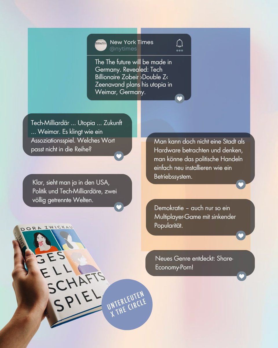 ine App für die Demokratie? In »Gesellschaftsspiel« zeigt Dora Zwickau, wie Utopien mit der Realität kollidieren – politisch und familiär. 

#Gesellschaftsspiel #DoraZwickau #PiperVerlag