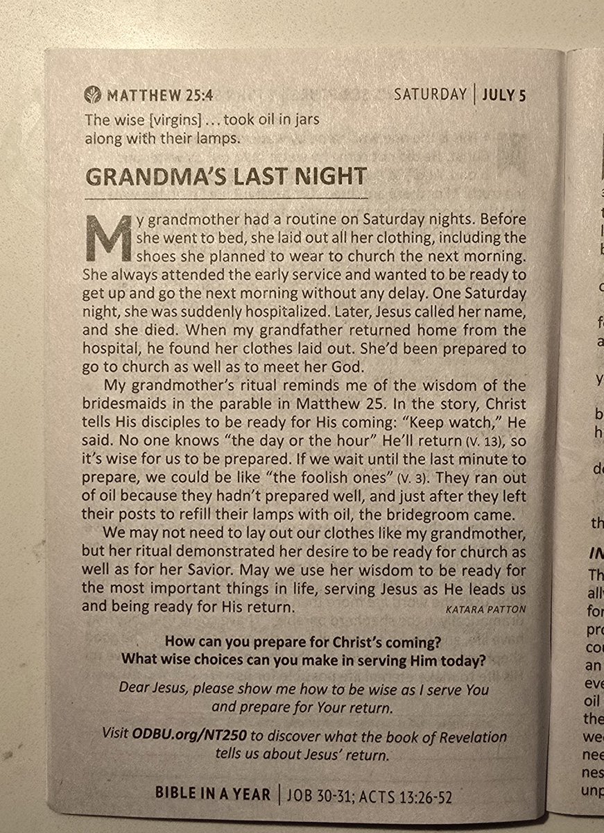 Dear Jesus, please show me how to be wise as I serve You and prepare for Your return. 🙏