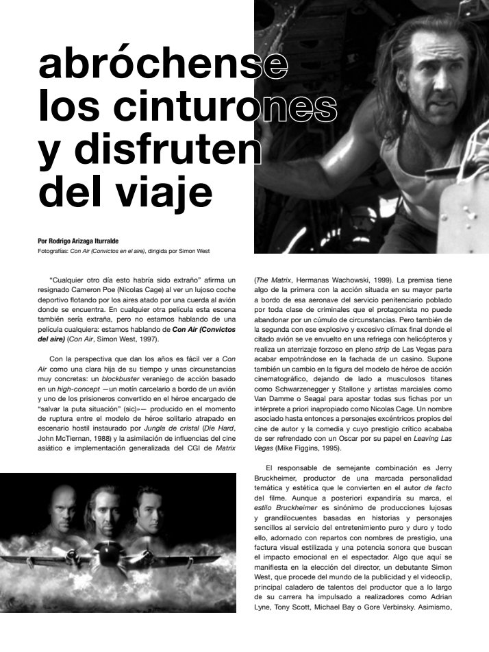 New_Rodro's tweet photo. Cuando me pidieron colaborar en el nuevo número de #VersionOriginal (#349) sobre aviones en el cine sabía que sólo había dos opciones: una era "Con Air" y la otra no.

Abrochaos los cinturones y volved a poner el conejito en la caja: https://t.co/IHHopRhmUP https://t.co/PpDA7O4RLB