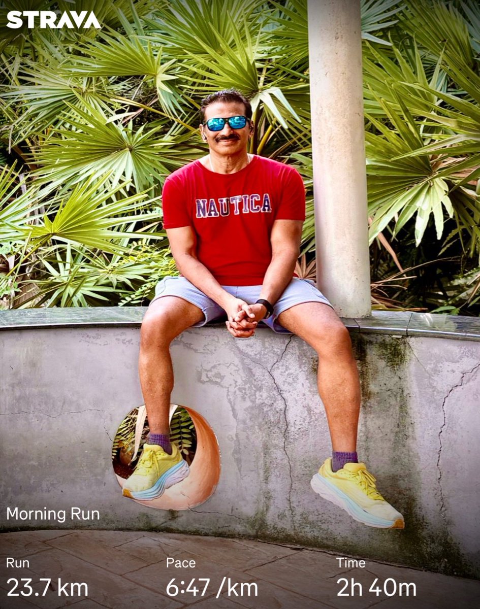 They say the body keeps the score.
Mine’s been adding up 4 years of uninterrupted long runs.
Today, it presented the bill: breathlessness, tendon fatigue, glycogen debt. But the joy? That’s still on credit. 
Time to respect the math. Time to heal. Time to return stronger.