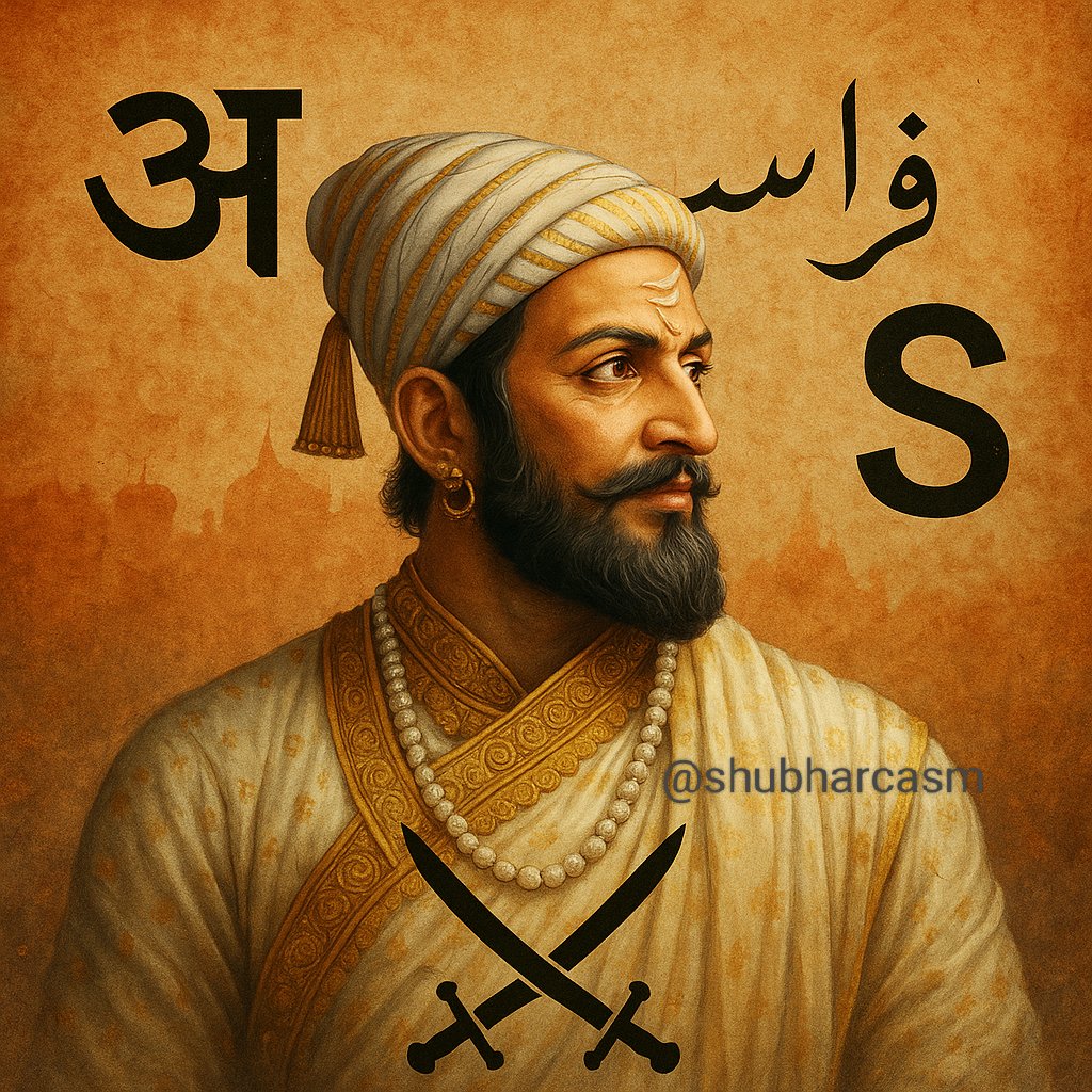 Did Shivaji Maharaj ever say “Speak only Marathi to be Indian”? NEVER!
He used Marathi, Sanskrit &amp; Persian for smart rule.
He united people, not divided them by language!
Shivaji stood for Swarajya, not linguistic hate! 🇮🇳 
#RajThackeray