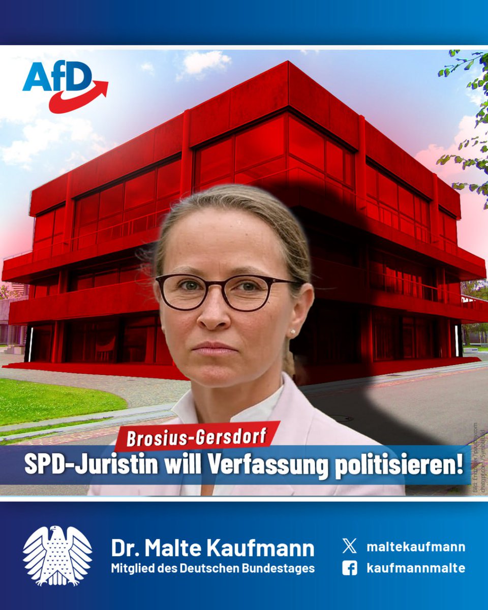 Verfassungsrichterin oder politische Aktivistin? Die von der SPD angeführte Kandidatin gefährdet die Neutralität des Bundesverfassungsgerichts!

Die Nominierung von Frauke #Brosius-Gersdorf in die höchste Gerichtsbarkeit zeugt von der schieren Verzweiflung der #SPD und deren