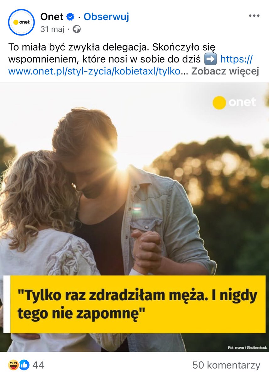 Co dalej? „Zdradziłam męża i teraz polecam to każdej kobiecie”?

To już nie jest clickbait. W jakim celu Onet promuje toksyczne narracje, które rujnują relacje i zaufanie w związkach?