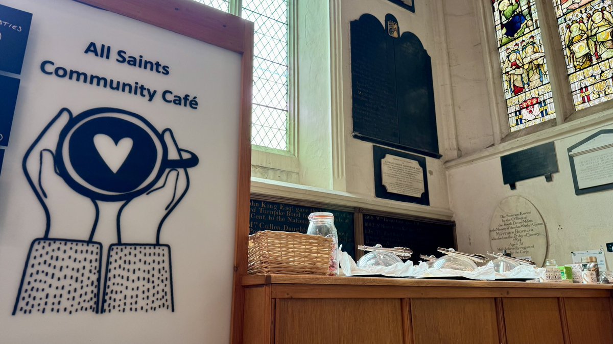 All Saints Community Café is open every Saturday from 10am - 2pm.

Come and enjoy a selection of hot and cold drinks, along with delicious biscuits, cakes, and scones.

It’s also a great opportunity to explore one of the largest and finest Perpendicular-style churches in England.
