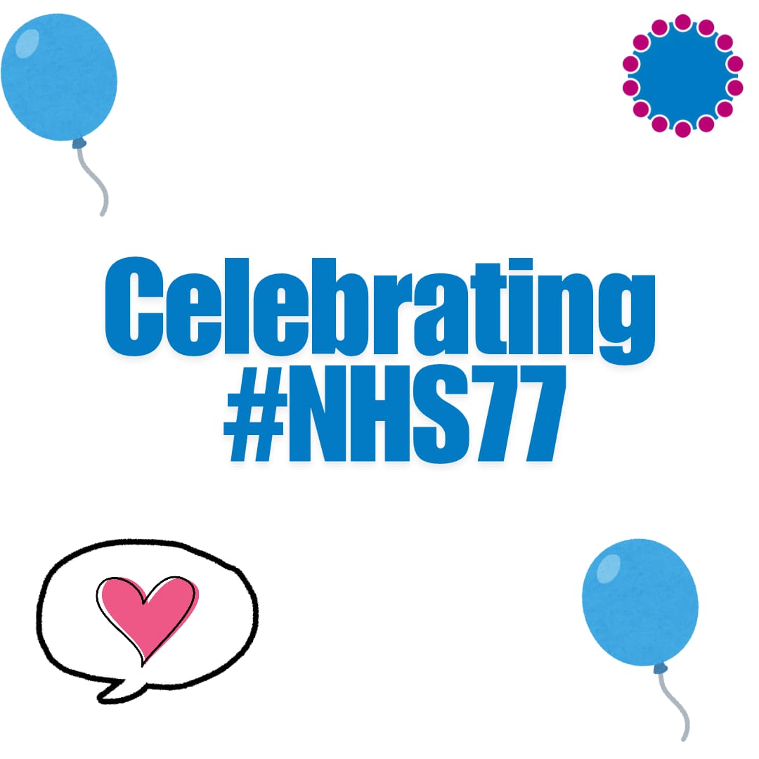 🎉 Happy 77th #NHS birthday!

Big love and thanks to all our amazing colleagues, esp our brilliant AHP community 💙

You keep showing up, making change, and delivering care with heart 💙

#NHS77 #WeAreTheNHS #ThankYouNHS