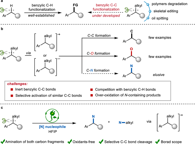 Electro-oxidative amination of benzylic C(sp³)–C(sp³) bonds in aromatic hydrocarbons nature.com/articles/s4146…
