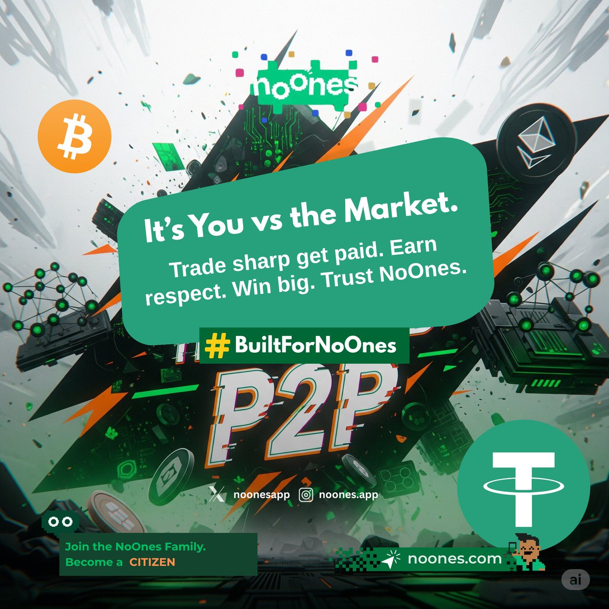 Trade sharp and get paid on Noones p2p