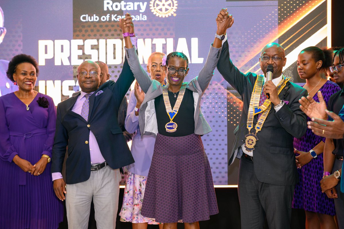 EmmaLukeera's tweet image. We were honored to welcome District Governor Geoffrey Kitakule to our Rotary Club of Kampala on the occasion of his Official Visit and Installation of our 68th President, Jackie Ayuya Mukasa.
I am happy to be serving as Club Secretary, this Rotary Year, as we Unite For Good.