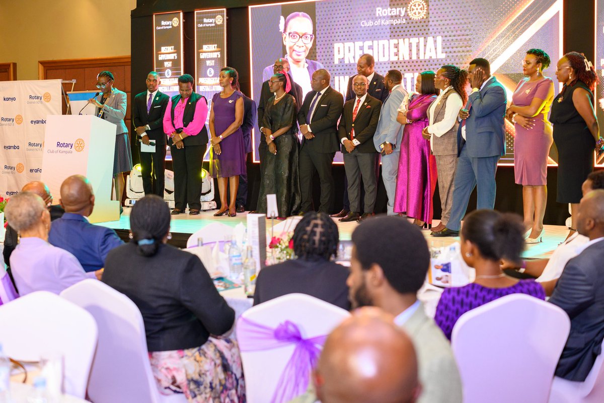 EmmaLukeera's tweet image. We were honored to welcome District Governor Geoffrey Kitakule to our Rotary Club of Kampala on the occasion of his Official Visit and Installation of our 68th President, Jackie Ayuya Mukasa.
I am happy to be serving as Club Secretary, this Rotary Year, as we Unite For Good.