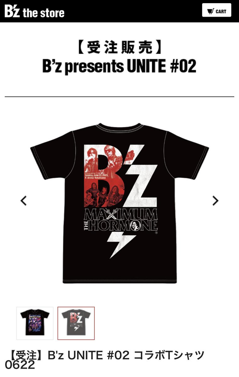 B'z UNITE#02 マキシマムザホルモン コラボTシャツ - メルカリ