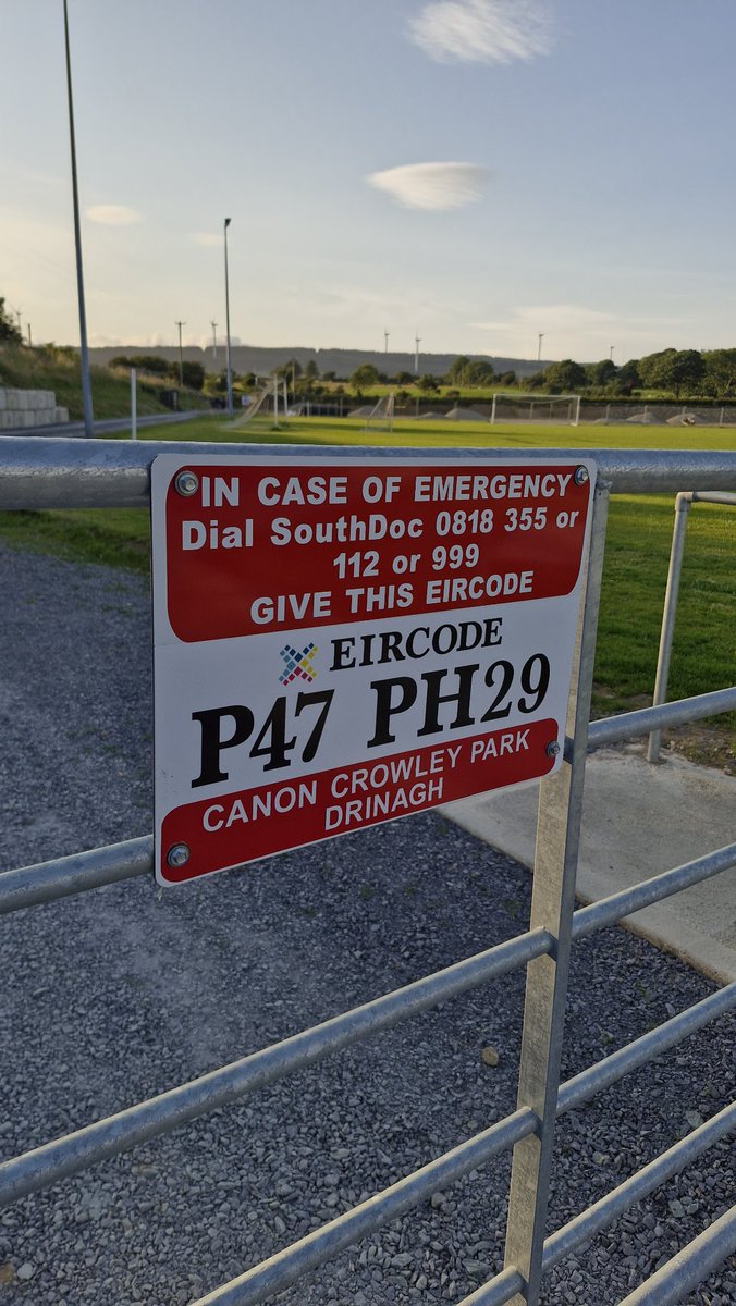 Coming to Canon Crowley Park. 
Shortly we will have the first floodlit astroturf soccer pitch in West Cork. 

Our eircode is 🏟 P47 PH29 

Also available on our profiles on all social media.