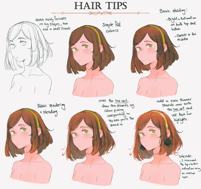 brief tips on how i draw hair 