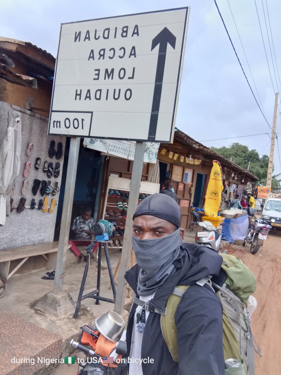 emmiwuks's tweet photo. Day 6  Project NIG2USA 🇳🇬➡️🇺🇸 On Bicycle

Shall we begin the day already?
It’s Day 6, and we open it in Jesus’ name 🙏🏾

Still in beautiful country of Benin republic, where I met a loving brother whose kindness reminded me that even far from home, we are one people under hope.

Our next destination is Togo 🇹🇬, roughly 100+  kilometers from here.
The weather has been unforgiving , rain upon rain, and sometimes it gets tough, but your prayers and support keep me going.

This journey is not just about cycling,  it’s about raising a loud, unshakable voice for the IDPs and orphans across Africa.
They deserve to be heard. They deserve our help.

Let’s keep moving together, with hope, with purpose, and with faith.
God bless every single one of you.

#Day6 #NIG2USA #fearlessemmiwuks #HIGHLIGHTinKL