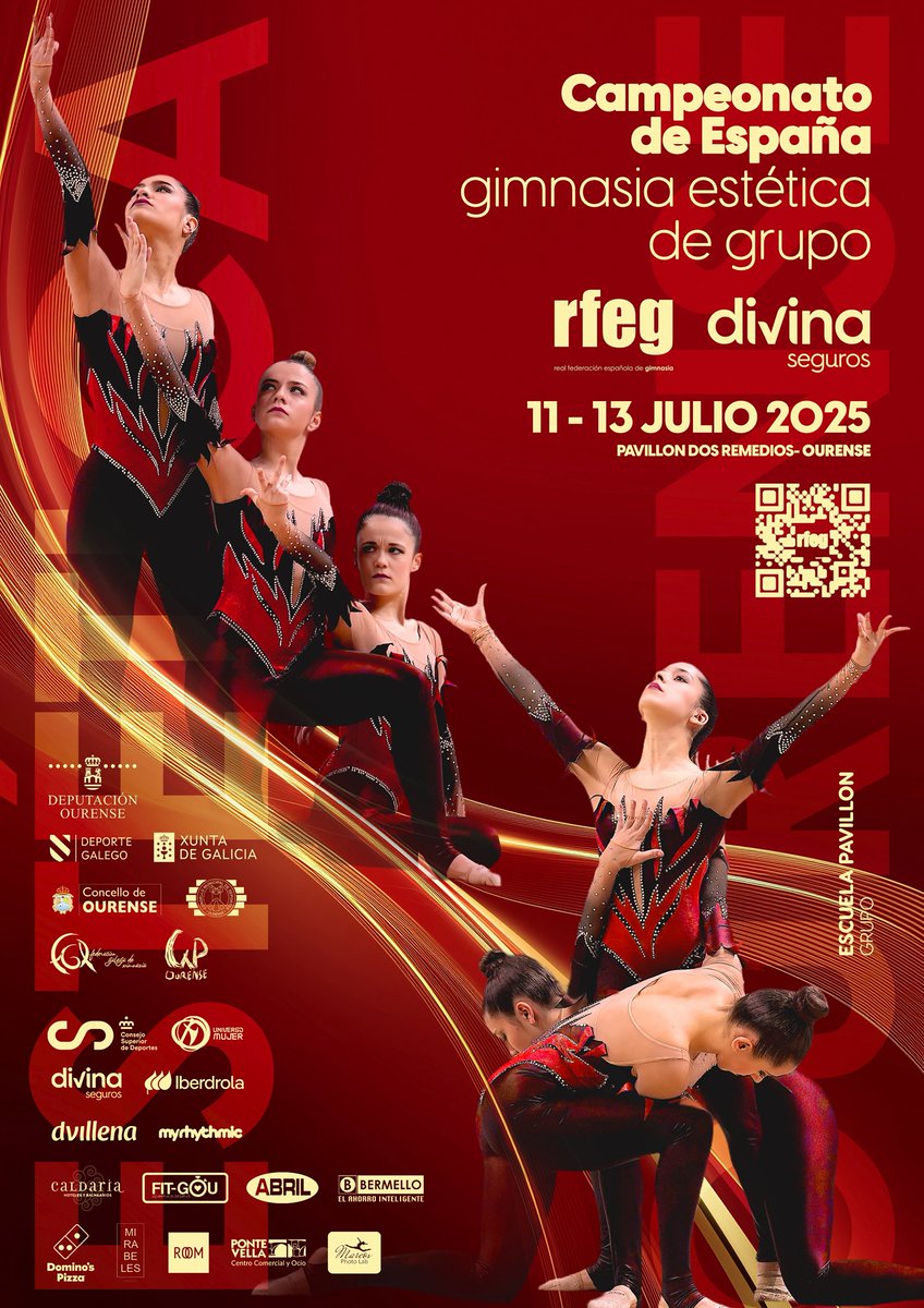 El Campeonato de España de gimnasia estética de grupo cerrará el calendario de competiciones del primer semestre de la #RFEG. 

Os esperamos en Ourense del 11 al 13 de julio!😉

#GEGOurense25