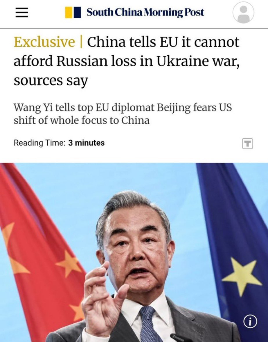 Russia’s aggression isn’t a problem for China – it’s a weapon. Europe’s war ties down the West, while China expands its footprint on the world map. One dictator keeps the other alive to seize more breathing space. A bloody symbiosis of power. Europe must wake up to China