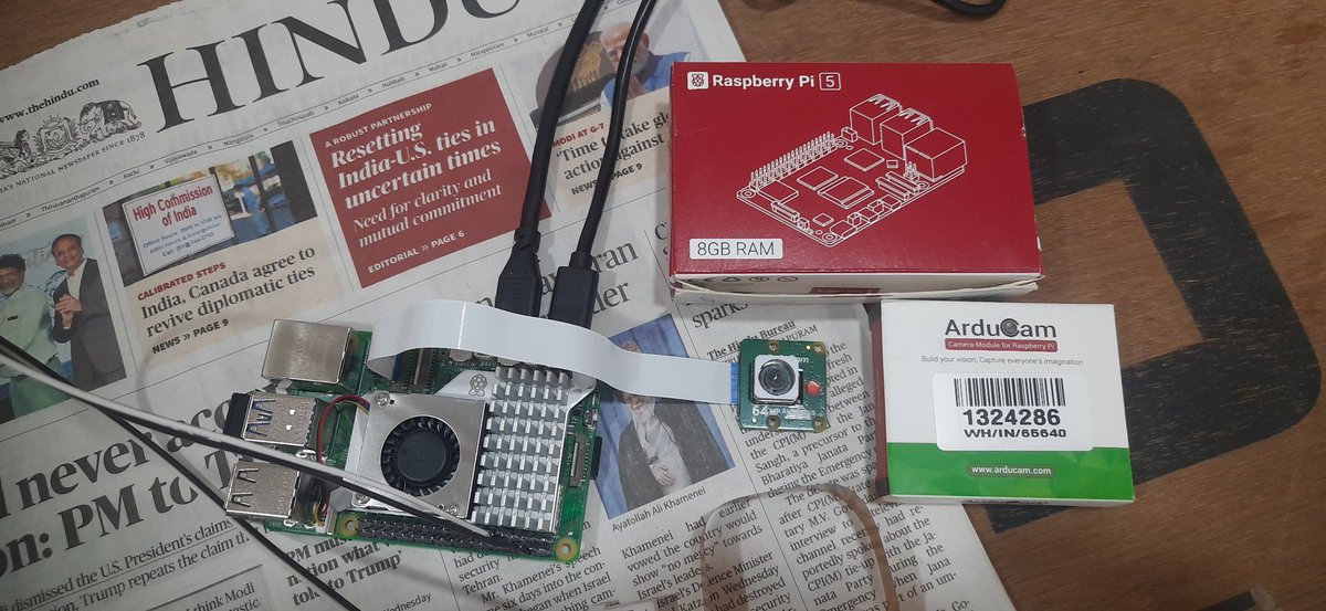 MayaLabstvm's tweet photo. Raspberry Pi5 + Arducam 64MP Hawkeye for facial recognition and object tracking. 

@Raspberry_Pi
@rpimagazine
@ArducamOfficial 
@mayalabs123

#Maya_Aerospace
#MayaLabs https://t.co/0tvBBsMwOm