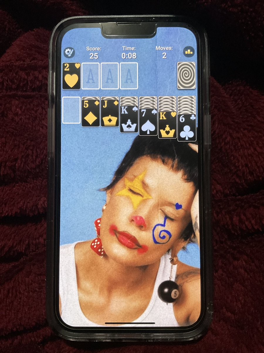 buttercupbaby04's tweet image. Customized my solitaire+ game 🥰🍎🕹️ 
#Halsey #GameCards #TheGreatImpersonator 🪄