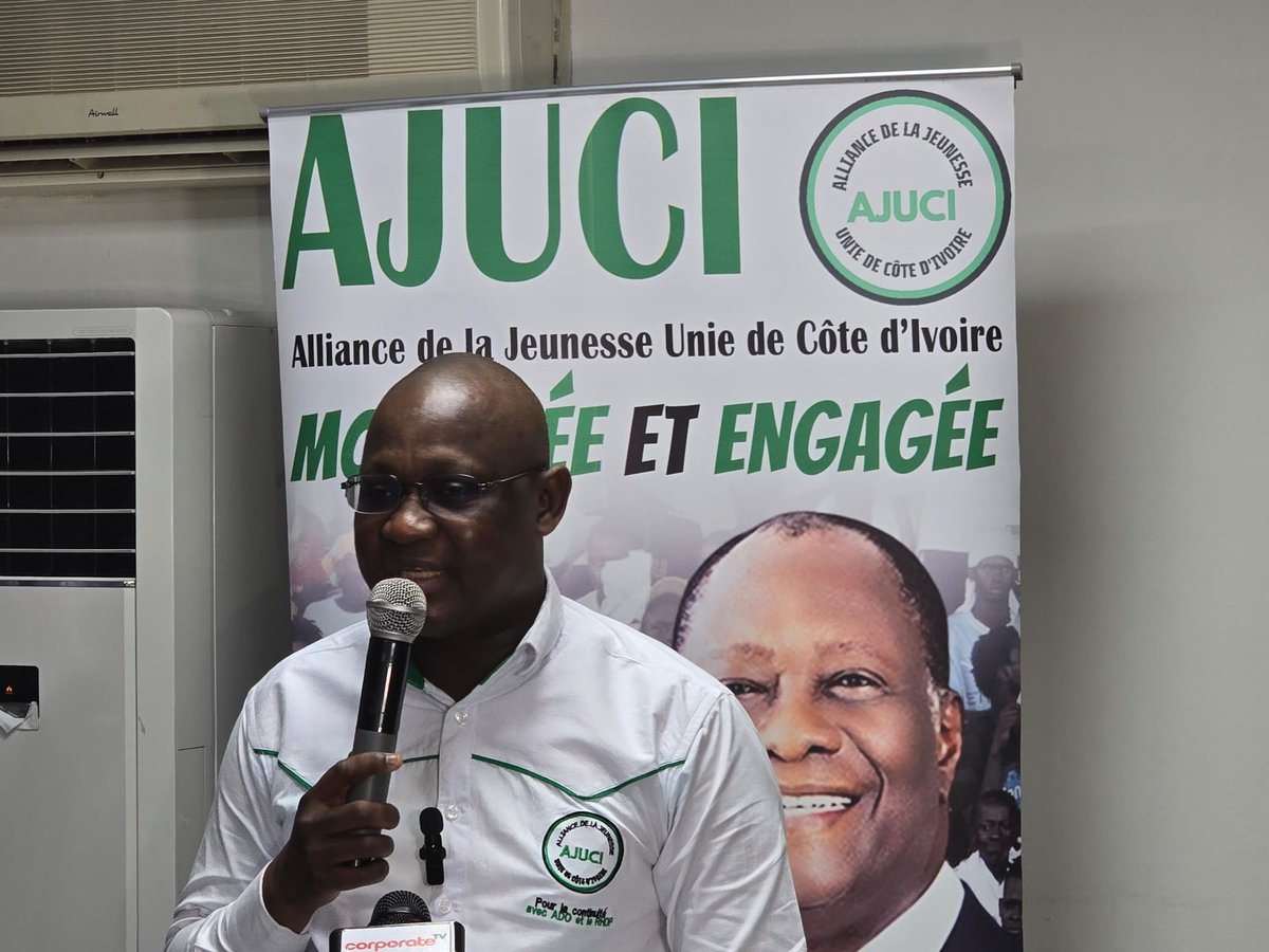 PapaAdo225's tweet photo. M. Zanga Coulibaly, Président national de l’AJUCI, envoie un message fort :
« Le Président Ouattara est l’homme de la paix et du progrès.
‘Trop, c’est trop’ n’est pas notre combat.
L’unité et les urnes sont notre réponse. Cap sur 2025 ! »
#CIV2025 #UnisPourLaPaix #AvecADO https://t.co/F8LFvmYMgZ