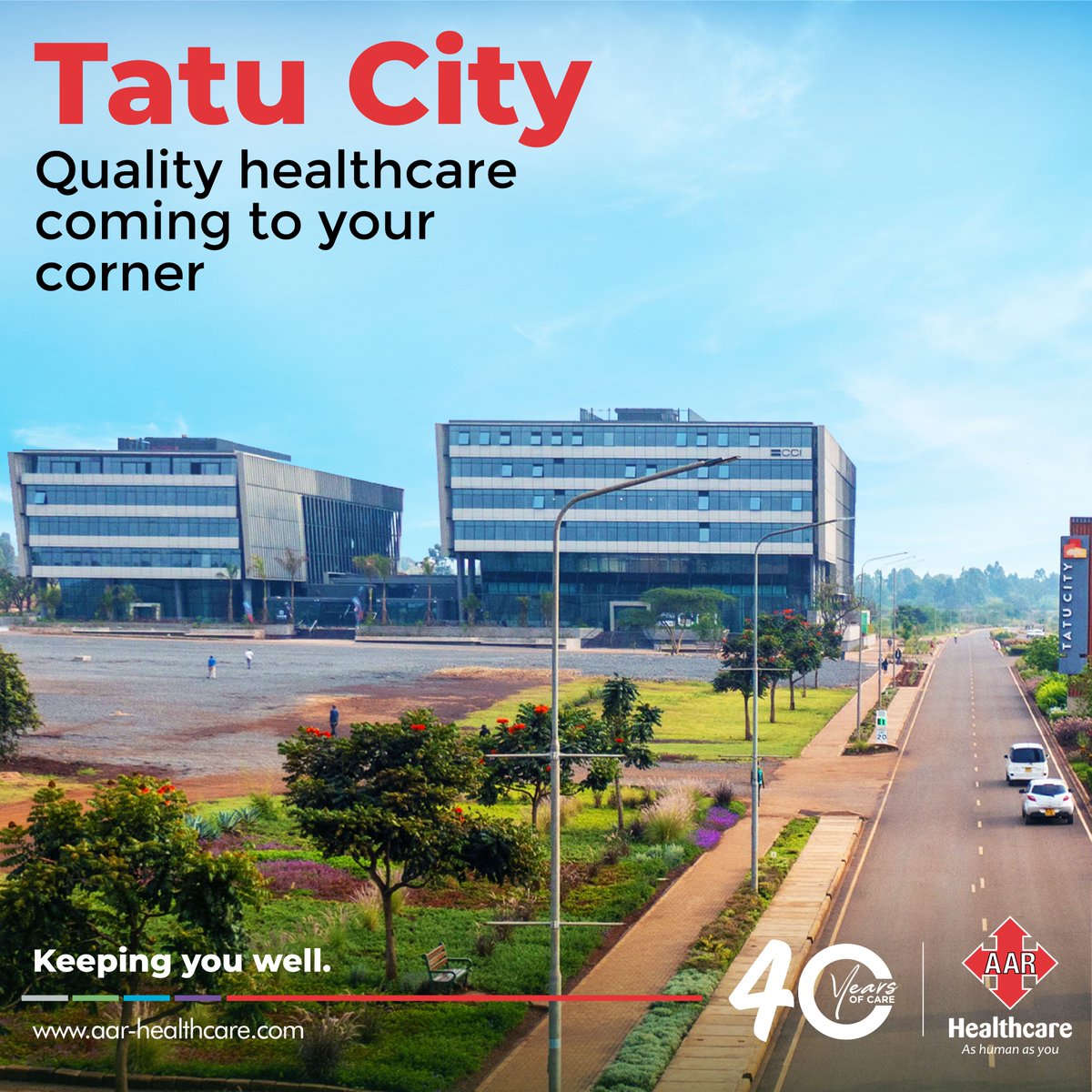 Tatu City!

Trusted healthcare is getting a lot closer—in just a few days. Stay tuned.😃

#AARHealthcare #AsHumanAsYou #KeepingYouWell