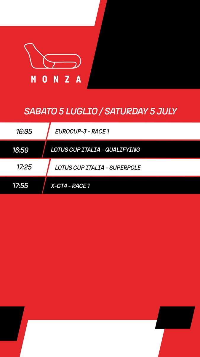A damp photodump on the Saturday of #Eurocup3 ☔️

Dopo la pioggia caduta in mattinata, è ripresa regolarmente l’attività in pista nel weekend di gara della Eurocup-3: ecco il programma aggiornato!🤳

#AutodromoNazionaleMonza #TheTempleOfSpeed