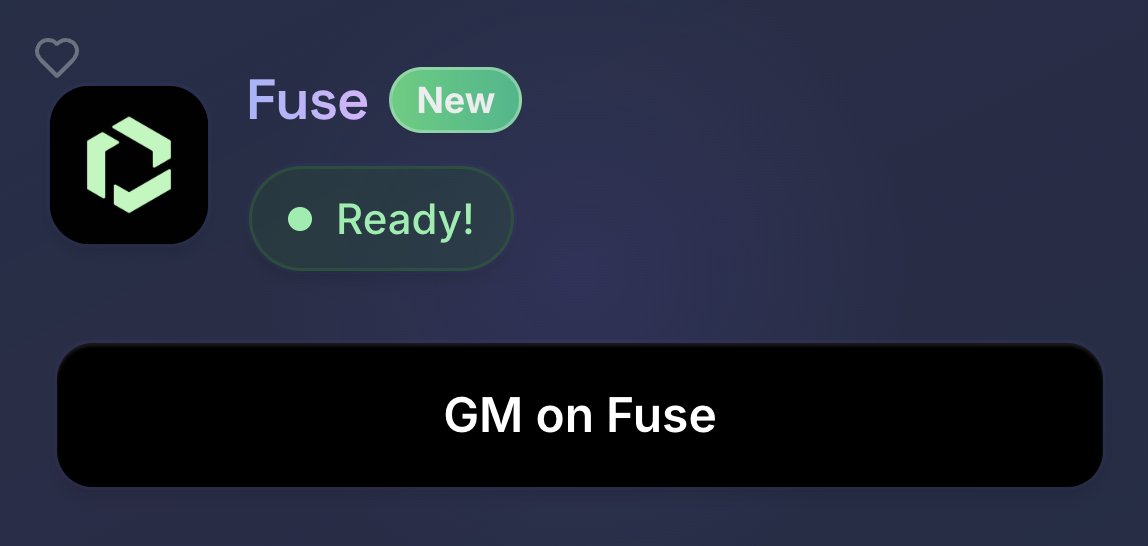 OnChainGm's tweet image. 🆕 OnChainGM x Fuse⛓️✨
We're bringing your daily Web3 ritual to @Fuse_network Now you can keep your GM streak alive on-chain, Deploy your smart contracts, and be part of the movement.
Start GM now: onchaingm.com ☀️
Start Deploy now: onchaingm.com/deploy ☀️