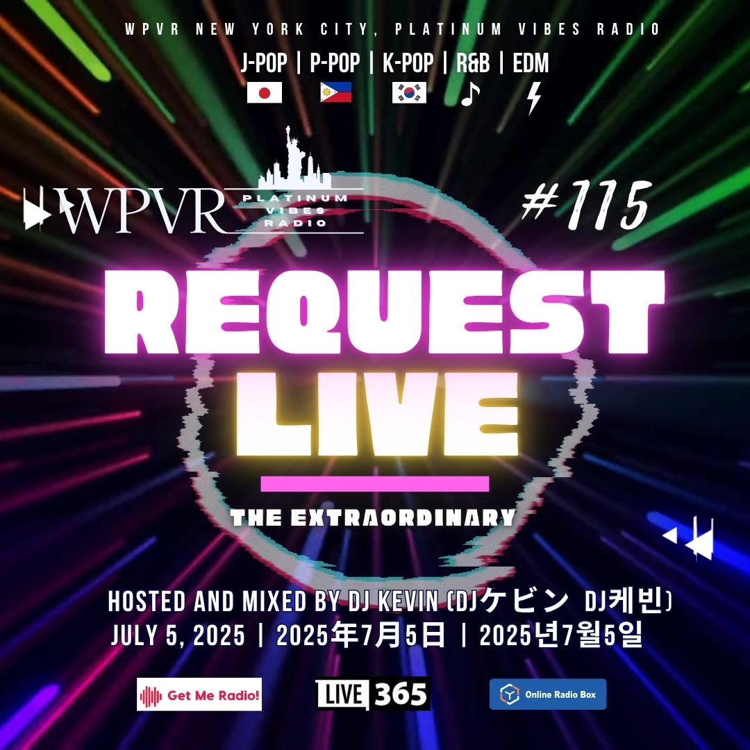 platinumvibes8's tweet photo. ⚡️🔊 Playing soon at 7:00🎚️Greetings Platinum Community! Thank you for tuning into WPVR NYC PLATINUM VIBES REQUEST LIVE - Episode Number 115, JULY 5, 2025. The schedule for the special segments is ⚡️:
🎶SONGS AT FULL-LENGTH- until 9:15
🎹BALLAD SECTION- 9:20-10:00
🔥RAPID FIRE MODE SECTION- 10:10-11:00
👂Listen for free at https://t.co/d2BfMyJ1fV or https://t.co/oaAyYbDQQT
DJ Kevin が、J-Pop、P-Pop、K-Pop、Asian Hip-Hop, R&B、EDM に関する最高のリクエストを受け付けますので、ショーの前とショー中に WPVR NY コミュニティ からリクエスト
を送信してください https://t.co/yKuUdPKrJD… | Submit your requests at https://t.co/yKuUdPKrJD…
#wpvrrequests #wpvrrequestlive #DJKevin #音楽 #wpvr #WeekendVibes #SaturdayVibes #saturdayfun #RadioShow #SaturdayMood