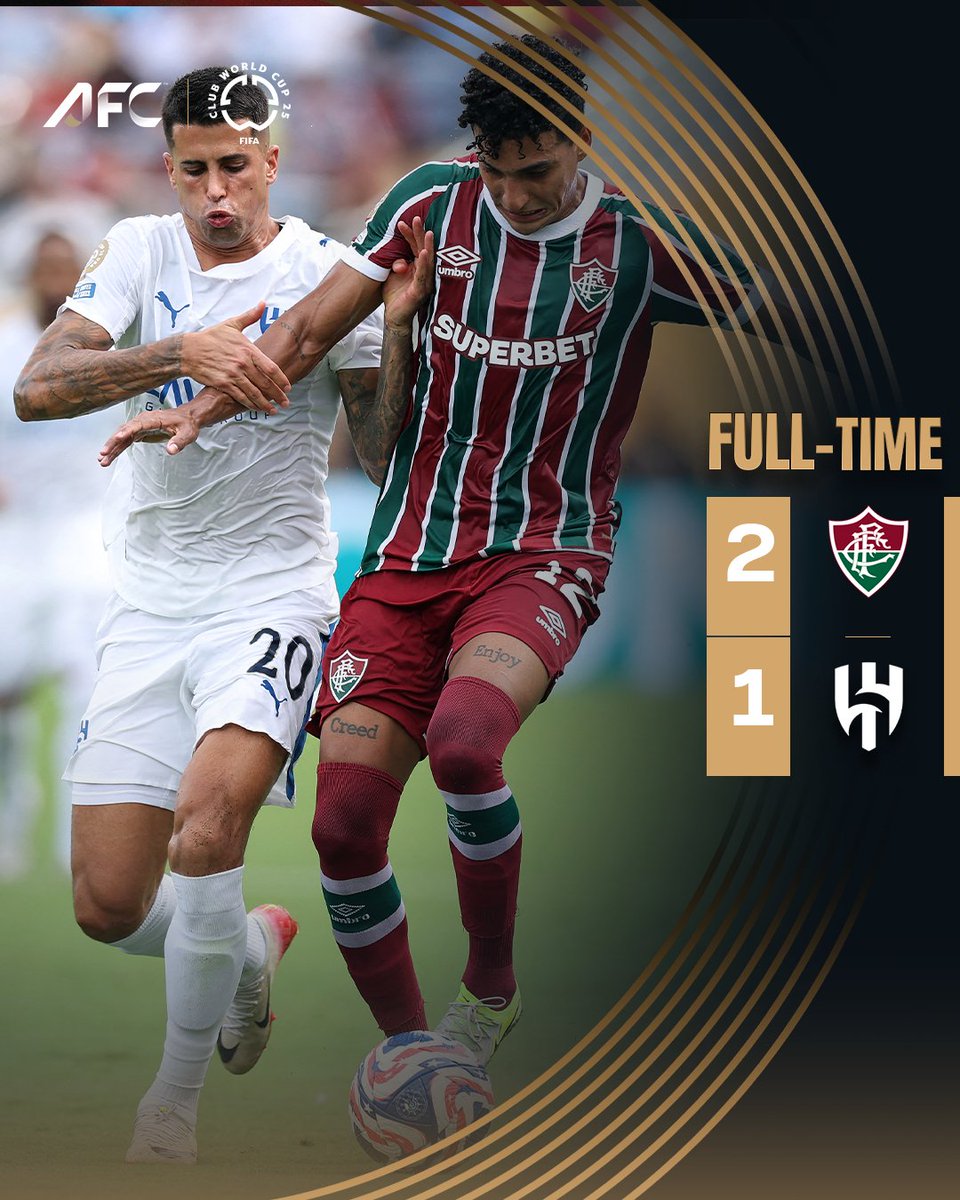 theAFCCL_ar's tweet image. رحلة الهلال تنتهي في الدور ربع النهائي من كأس العالم للأندية بعد الخسارة بهدفين من أمام فلومينينسي البرازيلي