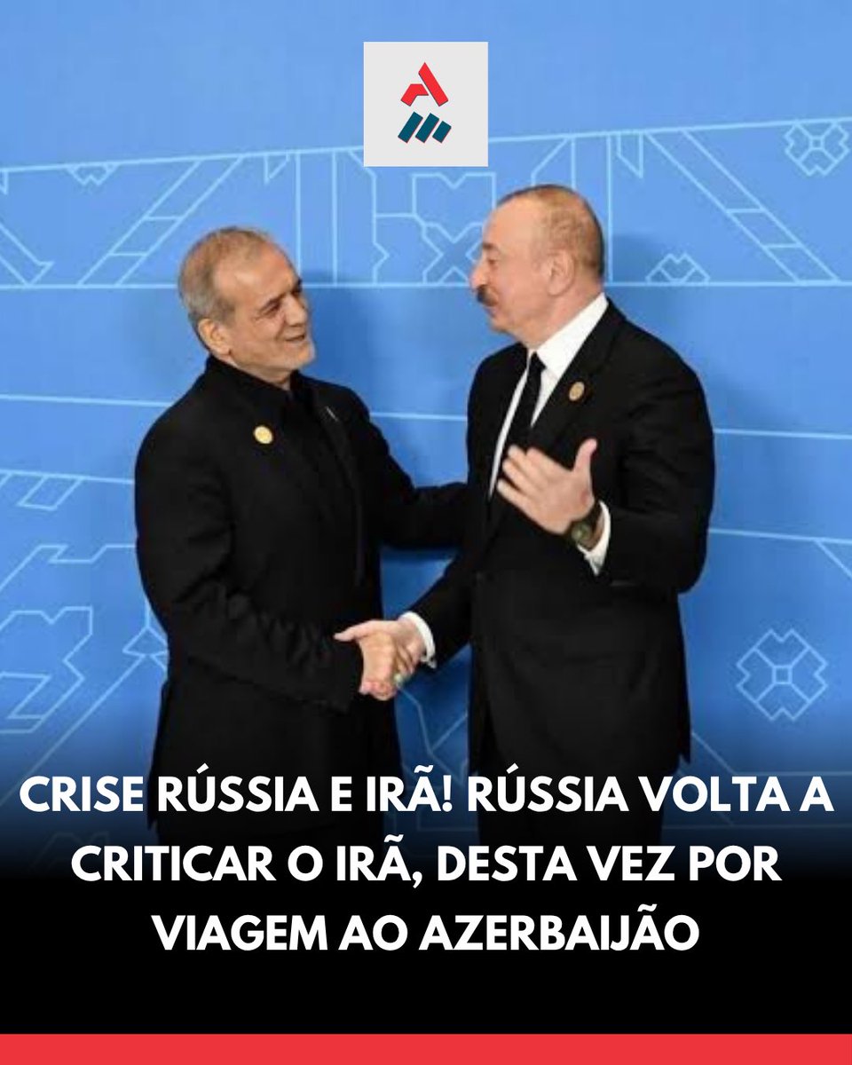 Crise Rússia e Irã! Rússia volta a criticar o Irã, desta vez por viagem ao Azerbaijão!

Após autoridades e especialistas no Irã declarar que a Rússia era aliada “não-confiável” após “neutralidade militar” na Guerra dos 12 dias entre Israel e Irã, a crise entre as partes se