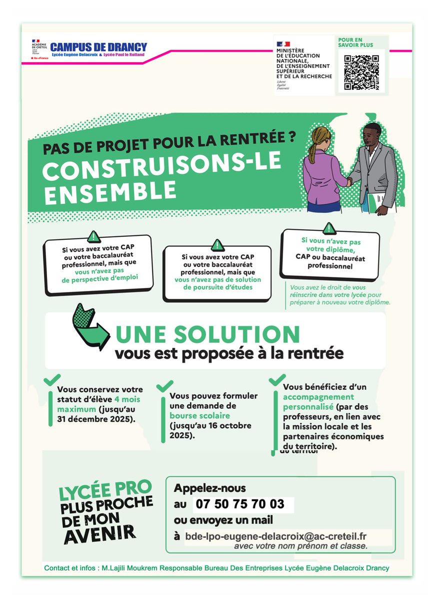 Quelle que soit l’issue, sachez qu’on n’oublie personne et qu’on ne laissera  personne de côté. 
Chaque parcours est unique, et chaque étape est une occasion de grandir.
Fiers de vous, aujourd’hui comme demain #postbac #bac #solution #rbde <a href="/AcCreteil/">Académie de Créteil</a> <a href="/VilledeDrancy/">Ville de Drancy</a>