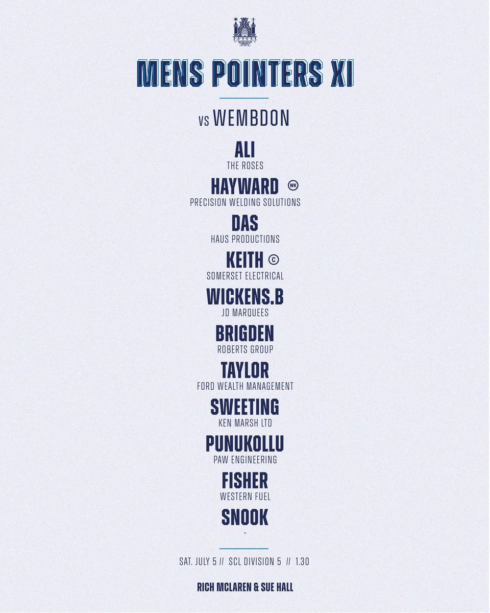 🗒 Our line-ups for this weekend...