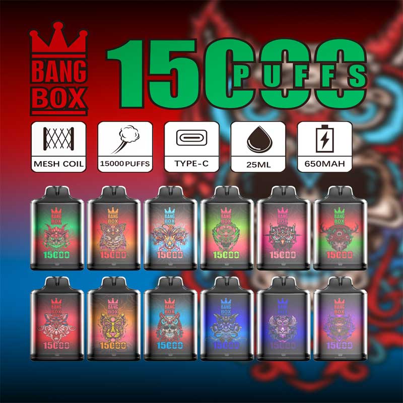 bang box 15000 puffs disposable vape featured 0.8ohm mesh coil,650mah rechargeable battery, 12 flavors available,competitive prices.
To buy: goodvapess.com/bang-box-sl-15…