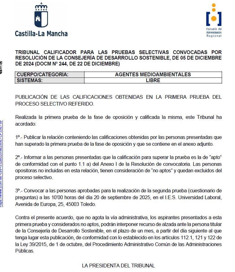 Agentes Medioambientales CCOO CLM🌳🚨⏺🌲 🔁 (@ccooagentesjccm) on Twitter photo <a href="/AndrsMax/">Menosforest</a> <a href="/Zorromicalo/">Zorromicali</a> <a href="/Cardeluido/">Cardeluido</a> <a href="/AxenteRabioso/">AFM</a> <a href="/pabloefrutos/">Pablo E. Frutos</a> <a href="/CCOORurals/">Agents Rurals CCOO</a> <a href="/AAFF_CCOO_CM/">FORESTALES CCOO CM</a> <a href="/gustavosque/">Gus</a> <a href="/abejaruc/">AbejaRuca</a> <a href="/CCOOGeacam/">CCOO GEACAM #SalarioOConflicto</a> <a href="/_JRCrespo/">Juan Ramón Crespo🔻</a> <a href="/paconunez_/">Paco Núñez</a> <a href="/eroblesg1972/">Eusebio Robles (Use)</a> <a href="/PrsantosP/">PRuizSantos</a> <a href="/ulaboral/">UNIVERSIDAD LABORAL</a> <a href="/EcologistasCLM/">@ecologistasclm.bsky.social</a> <a href="/ma_iuclm/">Medio Ambiente IUCLM</a> <a href="/JorgeUxo/">Jorge Uxó</a> <a href="/Enclmdiario/">encastillalamancha</a> <a href="/SucesosCLM/">EPCLM-Sucesos</a> <a href="/elcampico/">EFA EL CAMPICO</a> <a href="/malvesia/">EFA LA MALVESIA</a> <a href="/EFAORETANA/">EFA ORETANA</a> <a href="/easolsones/">Escola Agrària del Solsonès</a> <a href="/SenderismoGuada/">Senderismoguadalajara.es</a> <a href="/TobarraManolo/">Manolo Tobarra</a> <a href="/AAMM_Spain/">@AAMM_España</a> <a href="/PericoIceMan/">Perico IceMan</a> <a href="/Pacoirel/">Paco Rodríguez</a> <a href="/BEARPEDRA/">Bear</a> <a href="/Tasugo74/">Antonio Mostazo</a> <a href="/Rodrigo00636490/">Rodrigo Molina</a> <a href="/CCOOMiterdMapa/">MiterdMapaCCOO</a> <a href="/Comunidad_AMAA/">Comunidad Opositores-AMA</a> <a href="/JuventudccooTO/">Jóvenes CCOO Toledo</a> <a href="/jlgarciagascon/">José Luis García Gascón</a> <a href="/PartCastellano/">Partido Castellano - Tierra Comunera</a> <a href="/susanajaraq/">Susana Jara</a> <a href="/JoseleCaballero/">José Manuel Caballero Serrano</a> <a href="/pscmpsoe/">PSOE de Castilla-La Mancha</a> <a href="/PP_CLM/">Partido Popular de Castilla-La Mancha</a> <a href="/PepeAlmodovar/">Pepe Almodóvar</a> <a href="/DOMINGUEZLM/">Luis Miguel Dominguez</a> <a href="/tvillarrubial/">tvillarrubial</a> <a href="/JCCMCuenca/">JCCMCuenca</a> <a href="/JCCMGuadalajara/">JCCM Guadalajara</a> <a href="/clm_sumar/">Sumar Castilla-La Mancha</a> <a href="/EL_ICONA/">ICONA</a> <a href="/PalazzoLucho/">Lucho Palazzo</a> <a href="/FSCccooCLM/">FSC de CCOO #CLM ✊🏾🔻 #SalarioOConflicto</a> Ayer finalizaron #PruebasFísicas🤸🏾🏀👟🏃🏾 #𝐜𝐨𝐧𝐜𝐮𝐫𝐬𝐨-#𝐨𝐩𝐨𝐬𝐢𝐜𝐢ó𝐧 al 𝐂𝐮𝐞𝐫𝐩𝐨 𝐏𝐫𝐨𝐟𝐞𝐬𝐢𝐨𝐧𝐚𝐥 de #𝐀gentes𝐌edioambientales de las4⃣8⃣plazas de #OEP2023-#OEP2024 y ya tenemos fecha para las 180 personas q han pasado👏🏽
👇🏽
2⃣0⃣Sept.
empleopublico.castillalamancha.es/sites/default/… <a href="/AndrsMax/">Menosforest</a> <a href="/Zorromicalo/">Zorromicali</a> <a href="/Cardeluido/">Cardeluido</a> <a href="/AxenteRabioso/">AFM</a> <a href="/pabloefrutos/">Pablo E. Frutos</a> <a href="/CCOORurals/">Agents Rurals CCOO</a> <a href="/AAFF_CCOO_CM/">FORESTALES CCOO CM</a> <a href="/gustavosque/">Gus</a> <a href="/abejaruc/">AbejaRuca</a> <a href="/CCOOGeacam/">CCOO GEACAM #SalarioOConflicto</a> <a href="/_JRCrespo/">Juan Ramón Crespo🔻</a> <a href="/paconunez_/">Paco Núñez</a> <a href="/eroblesg1972/">Eusebio Robles (Use)</a> <a href="/PrsantosP/">PRuizSantos</a> <a href="/ulaboral/">UNIVERSIDAD LABORAL</a> <a href="/EcologistasCLM/">@ecologistasclm.bsky.social</a> <a href="/ma_iuclm/">Medio Ambiente IUCLM</a> <a href="/JorgeUxo/">Jorge Uxó</a> <a href="/Enclmdiario/">encastillalamancha</a> <a href="/SucesosCLM/">EPCLM-Sucesos</a> <a href="/elcampico/">EFA EL CAMPICO</a> <a href="/malvesia/">EFA LA MALVESIA</a> <a href="/EFAORETANA/">EFA ORETANA</a> <a href="/easolsones/">Escola Agrària del Solsonès</a> <a href="/SenderismoGuada/">Senderismoguadalajara.es</a> <a href="/TobarraManolo/">Manolo Tobarra</a> <a href="/AAMM_Spain/">@AAMM_España</a> <a href="/PericoIceMan/">Perico IceMan</a> <a href="/Pacoirel/">Paco Rodríguez</a> <a href="/BEARPEDRA/">Bear</a> <a href="/Tasugo74/">Antonio Mostazo</a> <a href="/Rodrigo00636490/">Rodrigo Molina</a> <a href="/CCOOMiterdMapa/">MiterdMapaCCOO</a> <a href="/Comunidad_AMAA/">Comunidad Opositores-AMA</a> <a href="/JuventudccooTO/">Jóvenes CCOO Toledo</a> <a href="/jlgarciagascon/">José Luis García Gascón</a> <a href="/PartCastellano/">Partido Castellano - Tierra Comunera</a> <a href="/susanajaraq/">Susana Jara</a> <a href="/JoseleCaballero/">José Manuel Caballero Serrano</a> <a href="/pscmpsoe/">PSOE de Castilla-La Mancha</a> <a href="/PP_CLM/">Partido Popular de Castilla-La Mancha</a> <a href="/PepeAlmodovar/">Pepe Almodóvar</a> <a href="/DOMINGUEZLM/">Luis Miguel Dominguez</a> <a href="/tvillarrubial/">tvillarrubial</a> <a href="/JCCMCuenca/">JCCMCuenca</a> <a href="/JCCMGuadalajara/">JCCM Guadalajara</a> <a href="/clm_sumar/">Sumar Castilla-La Mancha</a> <a href="/EL_ICONA/">ICONA</a> <a href="/PalazzoLucho/">Lucho Palazzo</a> <a href="/FSCccooCLM/">FSC de CCOO #CLM ✊🏾🔻 #SalarioOConflicto</a> Ayer finalizaron #PruebasFísicas🤸🏾🏀👟🏃🏾 #𝐜𝐨𝐧𝐜𝐮𝐫𝐬𝐨-#𝐨𝐩𝐨𝐬𝐢𝐜𝐢ó𝐧 al 𝐂𝐮𝐞𝐫𝐩𝐨 𝐏𝐫𝐨𝐟𝐞𝐬𝐢𝐨𝐧𝐚𝐥 de #𝐀gentes𝐌edioambientales de las4⃣8⃣plazas de #OEP2023-#OEP2024 y ya tenemos fecha para las 180 personas q han pasado👏🏽
👇🏽
2⃣0⃣Sept.
empleopublico.castillalamancha.es/sites/default/…