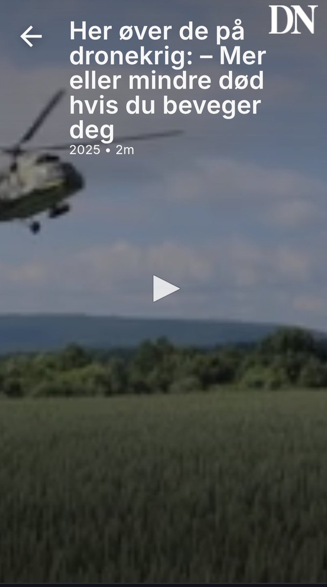FrittUkraina's tweet image. Her øver de på dronekrig: – Mer eller mindre død hvis du beveger deg
Peter Frølich har vært i Ukraina for å se hvordan Ukrainske soldater øver på å overleve de russiske dronene
Se video på DN.no
dn.no/video/m/zor3us…