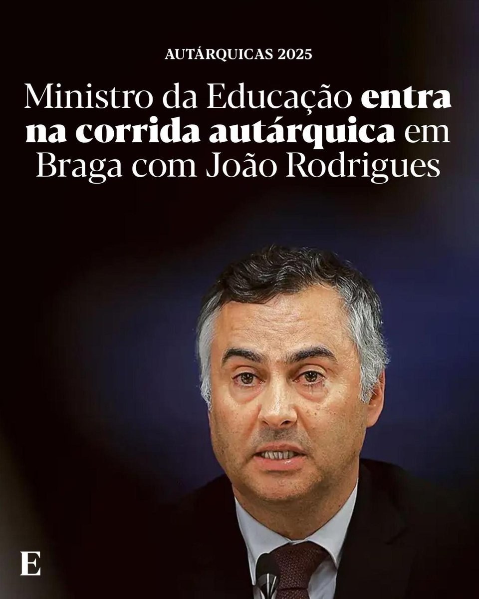 Fernando Alexandre vai ser candidato à Assembleia Municipal na autarquia bracarense. Saiba mais: expresso.pt/politica/eleic…