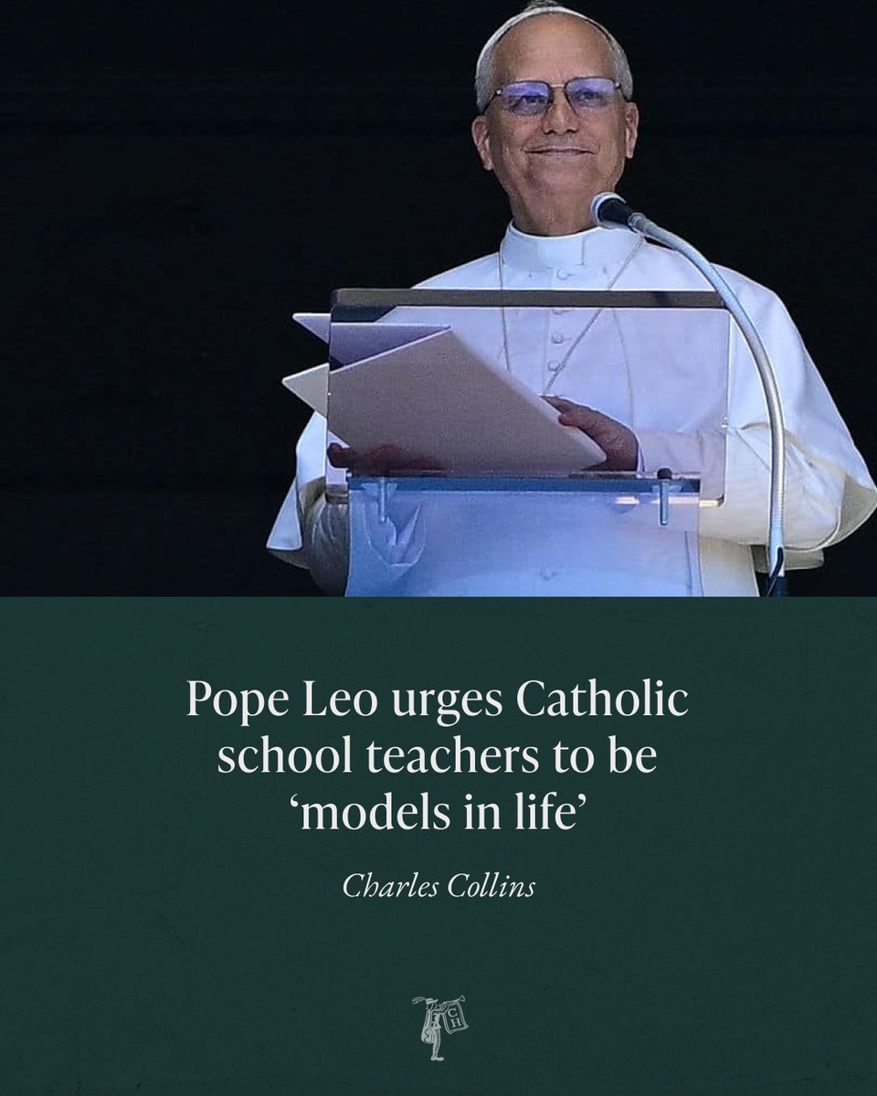 Pope Leo XIV has said that Catholic school teachers should be “models in life” as well as “models of faith” during what he described as a teacher’s “pilgrimage of discipleship”.

Read here ➡️ heraldl.ink/pope-school

#Catholic #School #Education