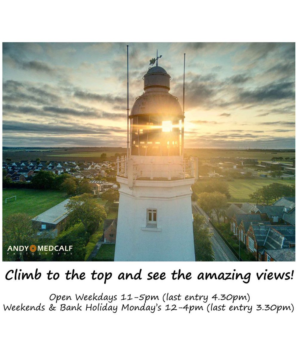 🌊 Withernsea Lighthouse is open every day!
Climb to the top for panoramic views and explore our museum.
🕰️ Weekdays 11–5 (last entry 4:30)
🕰️ Weekends 12–4 (last entry 3:30)