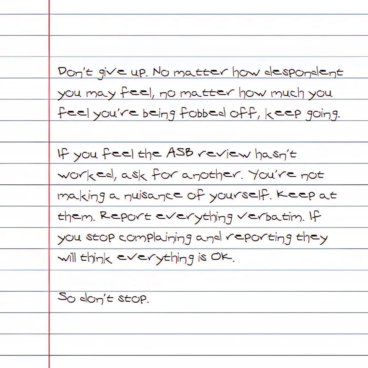 asbhelp's tweet image. We asked victims of anti-social behaviour: What would you tell someone who is experiencing ASB?

Our words have power.

#DearReader #ASBAwarenessWeek #ASB