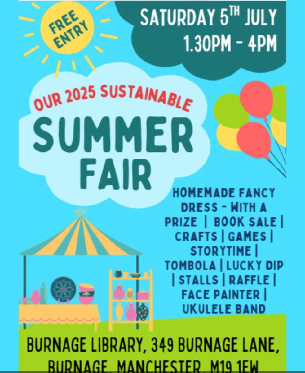 bevcraig's tweet image. Good advice drop in this morning at @BurnageLibrary - you can reach @BurnageLabour Councillors anytime.
Great to see the library so busy - don’t forget they have their summer fair this afternoon 🎈 🍰