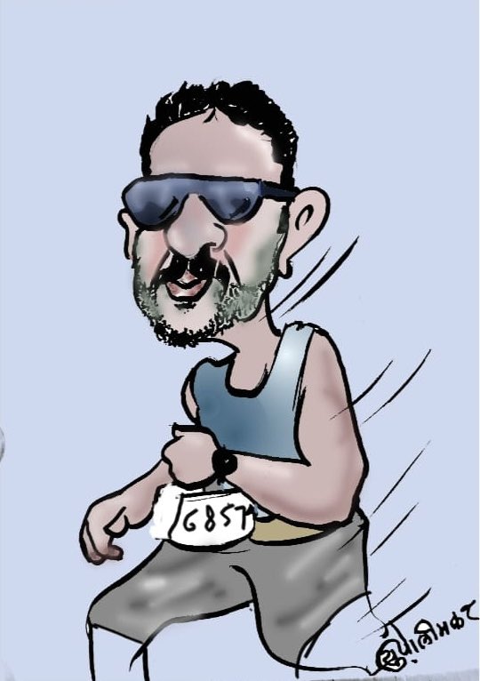 SJanwale's tweet image. कसे आहे?
माझा शाळकरी दोस्त व्यंगचित्रकार सुहास पालीमकर यांनी माझे हे व्यंगचित्र रेखाटले आहे..