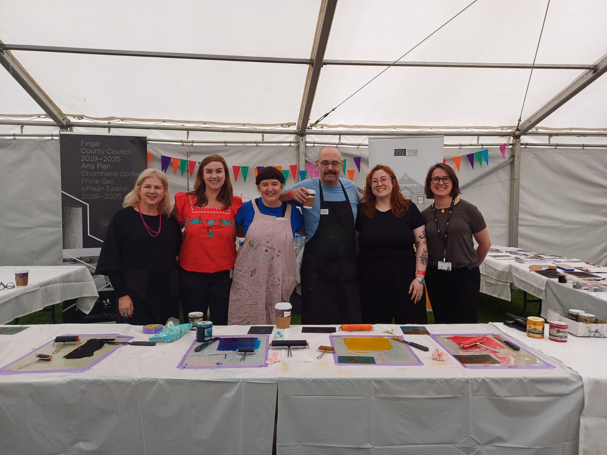 fingalarts's tweet photo. Excitement is high @fingalarts Fingal Arts Team & the amazing artists from #GraphicStudio are ready for great day of printmaking at Flavours of Fingal Donabate @newbridgehouse @Fingalcoco #flavoursoffingal @FingalEvents https://t.co/O30qpIlFLC