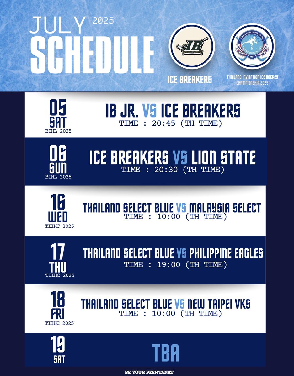 peemtanatTH's tweet image. (🐻❄️🏒) — #PEEMTANATschedule
อัพเดทตารางการแข่งขันเดือน กรกฎาคม 2568 ❄️
หากมีตารางเพิ่มเติมทางแอดมินจะทำการอัพเดทให้อีกครั้งค่ะ 🙇🏻♂️
#PEEMTANAT #ภีมธนัช
#SONRAYMUSIC