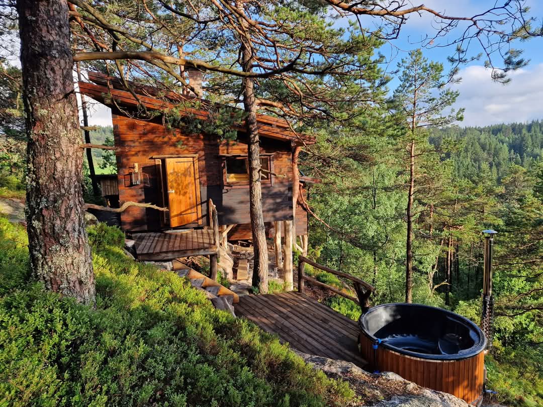My kind of place 😍 Cliff Cabin, part of TreeTop Fiddan in Southern Norway #CoolPlacesToStay 🌲
